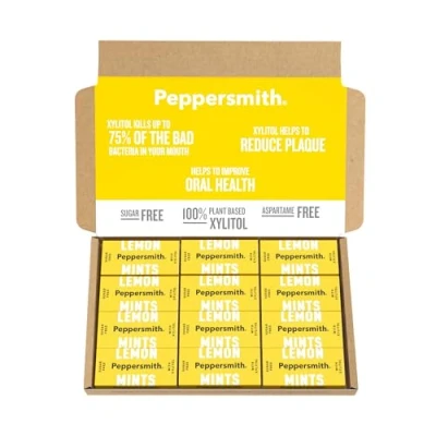Abbildung von Peppersmith 100% Xylitol Mints Zitrone und Pfefferminze 15g, (12 x 15 g), 1er Pack (1 0.18 kg)