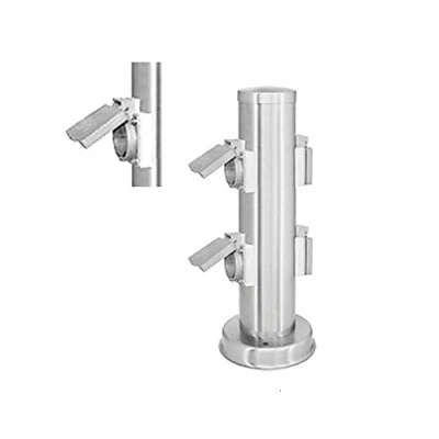 Abbildung von Nordlux Gartensteckdose, Außensteckdose Stromverteiler Gartensteckdose 4 fach Edelstahl H 35cm