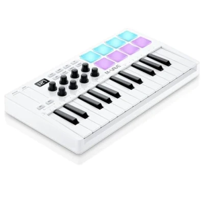 Abbildung von M VAVE SMK 25 Tasten USB MIDI Keyboard Controller mit 8 hintergrundbeleuchteten Drum Pads, Bluetooth, professionellen dynamischen Tasten, Knöpfen