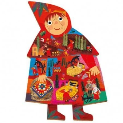 Abbildung von Ludattica Woody Story Puzzle Rotkäppchen Holzpuzzle für Kinder ab 3 Jahren mit 24 Teilen Zwei Spiele in einem Made Italy