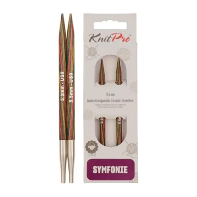 Abbildung von KnitPro 20421 wechselbare Nadelspitzen Symfonie Holz kurz, 5,50 mm