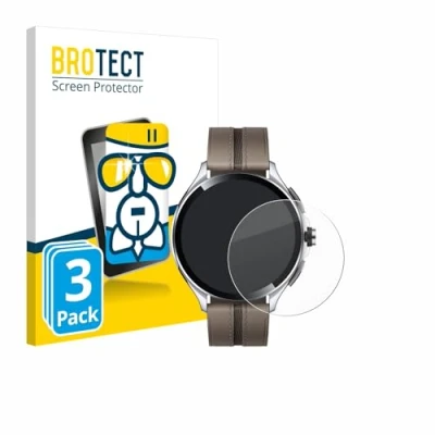 Abbildung von BROTECT Schutzglas für Xiaomi Watch 2 Pro (3 Stück) Schutzfolie Panzer Folie Glas [Extrem Kratzfest 9H, Anti Fingerprint, Ultra Transparent]