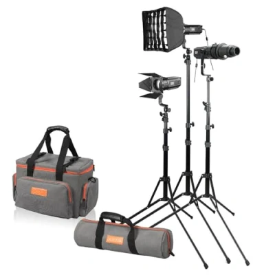 Abbildung von Godox Focusing LED Light S30 Kit, SA 30D, Schwarz