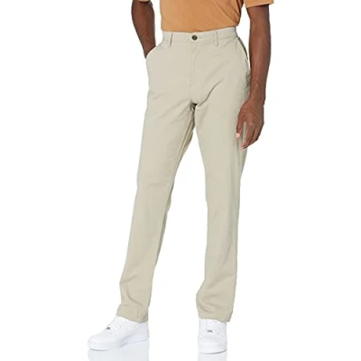 Abbildung von Amazon Essentials Herren Lässige Stretch Chinohose mit sportlicher Passform (in Übergrößen erhältlich), Khakibraun, 33W / 34L