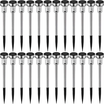Abbildung von tectake LED Gartenstrahler 24 Solarlampen mehrfarbig, Einschaltautomatik bei Dämmerung, LED, Lichtsensor