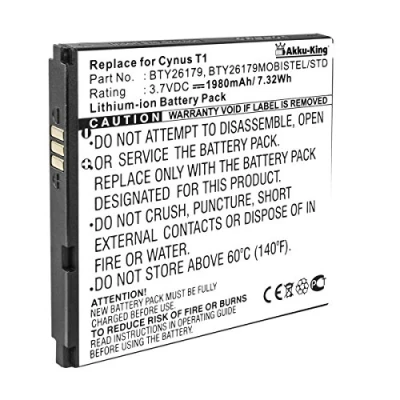 Abbildung von Akku King kompatibel mit Mobistel BTY26179, BTY26179MOBISTEL/STD Li Ion 1980mAh für Cynus T1