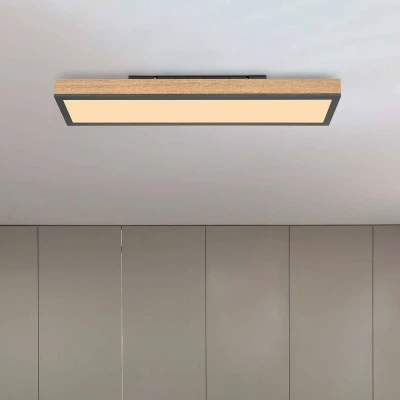 Abbildung von LED Deckenleuchte Doro, Länge 60 cm, eiche, Holz