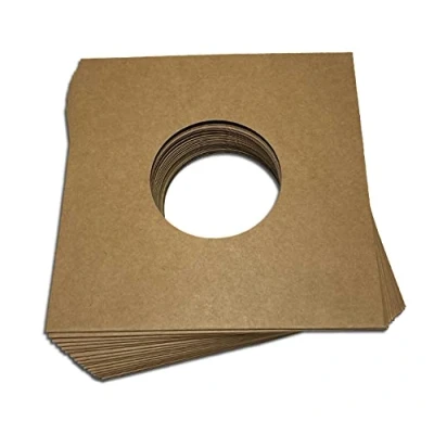 Abbildung von Protected Single (7inch) Cover Karton Mittelloch naturbraun