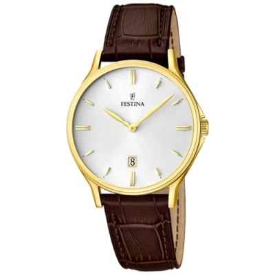 Abbildung von Festina Herren Analog Quarz Uhr mit Leder Armband F16747/1