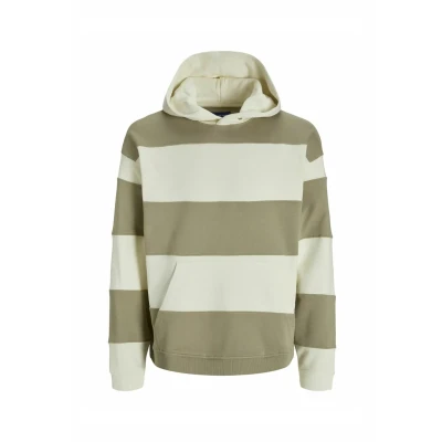 Abbildung von Jack &amp; Jones Gestreift Kapuzenpullover, Herren, Größe: Small, Silver sage