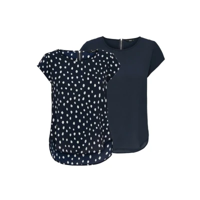 Abbildung von ONLY 2 PACK Bluse Night sky, Damen, Größe: 36, sky