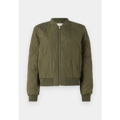 Abbildung von TOM Tailor Denim Quilted Bomber Bomberjacke, Damen, Größe: XL, Grape leaf green