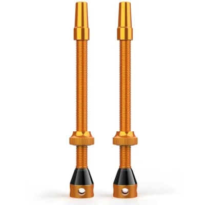 Abbildung von Shredr. Tubeless Ventile Set Presta Für Schlauchlos Reifen Superleichtes Alu, bunt eloxiert, französisches Ventil Normale Felgen (orange, 80)