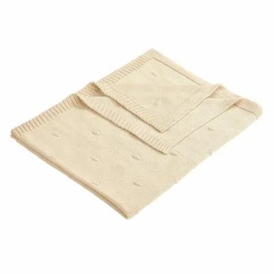 Abbildung von Loberon Plaid Samiya, Dezentes &amp; Erhabenes Muster, Zarte Tönung, Hochwertige Verarbeitung, Kinderdecke, Kinderwagendecke, Baumwolle, Creme/rosa
