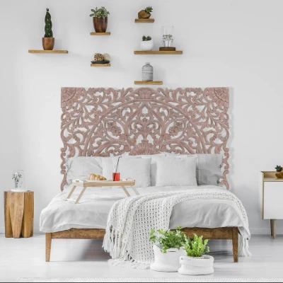 Abbildung von Serena Kopfteil Bett 160cm aus Holz Braun Menzzo