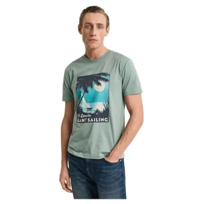 Abbildung von GANT Placed Graphic Tshirt print, Herren, Größe: Medium, Kalamata green
