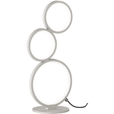 Abbildung von TRIO Leuchten LED Tischleuchte Rondo, Dimmfunktion, fest integriert, Warmweiß, Tischlampe m. Schnurschalter integrierter stufenloser Dimmer Höhe 45cm