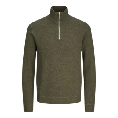 Abbildung von JACK&amp;JONES Herren Jprbluchrister Knit Half Zip Strickpullover, Olive Night/Detail:Melange, Large
