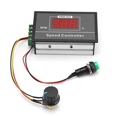 Abbildung von Geschwindigkeitsregler für Motor, mit Start Stopp Schalter, DC 6 60 V, 12 24 36 48 30 A, PWM DC, stufenloser Regler (PWM) Geschwindigkeit einstellbar