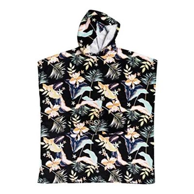 Abbildung von Roxy Stay Magical Printed Surf Poncho Handtuch mit Kapuze für Frauen, Baumwolle,Schwarz