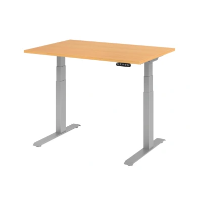 Abbildung von Hammerbacher Schreibtisch XDKB12 Buche/Silber