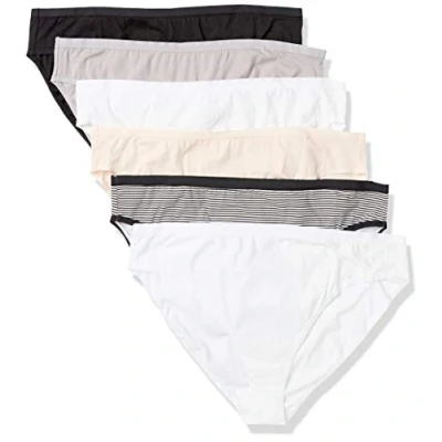 Abbildung von Amazon Essentials Damen Slip aus Baumwolle mit hohem Beinschnitt (in Übergröße erhältlich), 6er Pack, Grundfarben, XL Große Größen