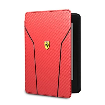 Abbildung von Ferrari Hülle für Kindle Paperwhite, Modell Carbon, mit Schlaf /Wach Funktion, Rot nicht geeignet Modelle der 10. Generation (2018)