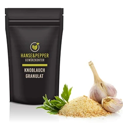 Abbildung von 100g Knoblauchgranulat Top 1A Aromatisch natürlich vom Hanse&amp;Pepper Gewürzkontor Gourmet Serie