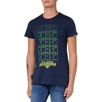 Abbildung von Marvel Herren uxmissmts005 T Shirt, Marineblau, L