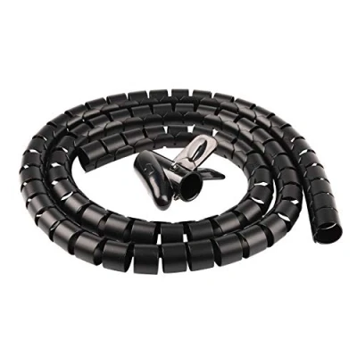 Abbildung von Chengsi Kabel Organizer, Kabelwicklung, Spiralschlauch, Kabelmanagement Hülle für Zuhause, Büro, PC, TV (schwarz, Länge 150 cm, Durchmesser 3,2 cm)