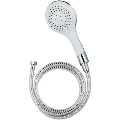 Abbildung von Schütte Handbrause &quot;BROADWAY&quot;, (Set), Duschkopf mit Schlauch, Brausekopf 5 Funktionen, Chrom/Weiß