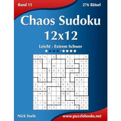 Abbildung von Chaos Sudoku 12x12 Leicht bis Extrem Schwer Band 15 276 Rätsel