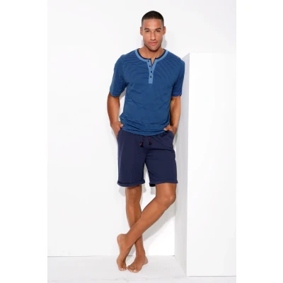 Abbildung von AUTHENTIC LE JOGGER Shorty, (2 tlg., 1 Stück), mit aufwendigem Ausschnitt und Knopfleiste