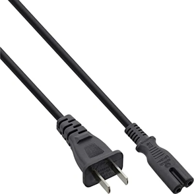Abbildung von InLine 16654T Netzkabel, Netzstecker China auf Euro 8 C7 Stecker, schwarz, 1,8m