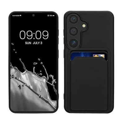 Abbildung von kwmobile Handyhülle kompatibel mit Samsung Galaxy S24 Hülle Handy Cover Fach für Karten in Schwarz