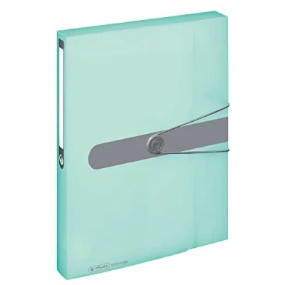 Abbildung von Herlitz 11409000 Sammelbox, A4, PP Folie minze, transparent