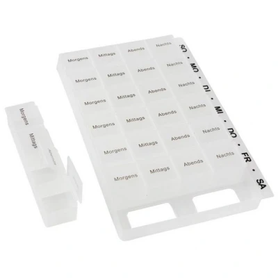 Abbildung von BURI Pillendose 7 Tage Pillenbox Medikamentenbox Tablettenbox Wochenbox (1 St)