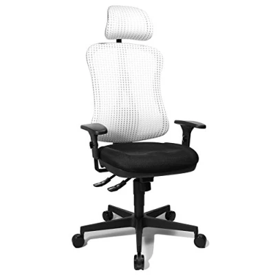 Abbildung von Topstar Bürostuhl Head Point SY inkl. Armlehnen und Kopfstütze schwarz/weiß