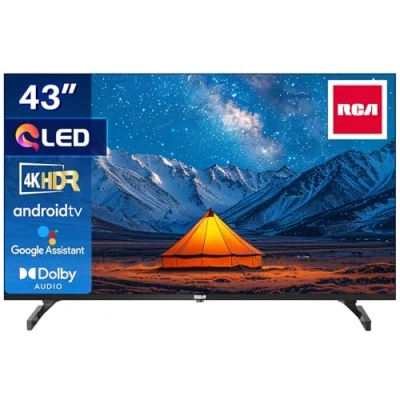 Abbildung von RCA 43 Zoll (108 cm) Smart TV QLED 4K UHD HDR Android Fernseher WiFi, Bluetooth