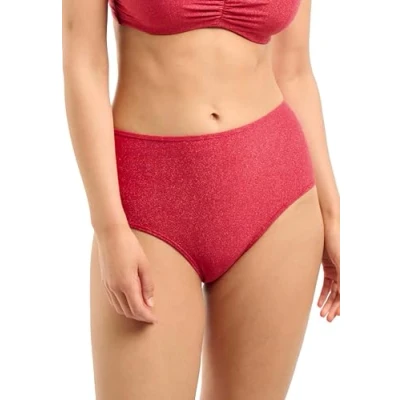 Abbildung von Sans Complexe Damen Reflet, tiefer sitzender Badeanzug, Kirschrot, 36/38