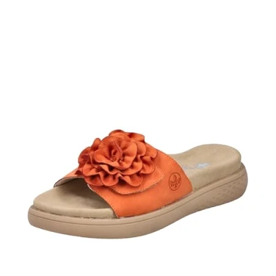 Abbildung von Rieker Pantolette flach, Damen, Größe: 36, Pumpkin Schuhe
