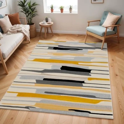 Abbildung von Surya Teppich &quot;Modern 2340&quot;, rechteckig, Skandi Design, Modern Boho Kurzflor Wohnzimmerteppich, Schlafzimmer