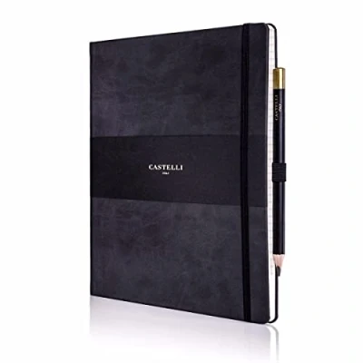 Abbildung von Castelli rq27/25464 Große Gefütterte liniert Tucson Notebook Graphit Schwarz