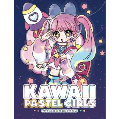 Abbildung von Kawaii Pastel Girls Coloring Book: Cute Anime Book For Teens and Kids With Adorable Characters Pages (Kawaii Series)