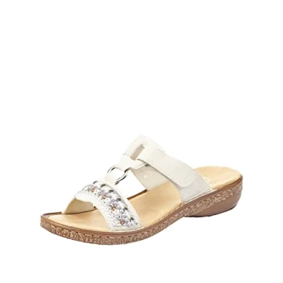 Abbildung von Rieker Pantolette flach, Damen, Größe: 41, Ice Schuhe