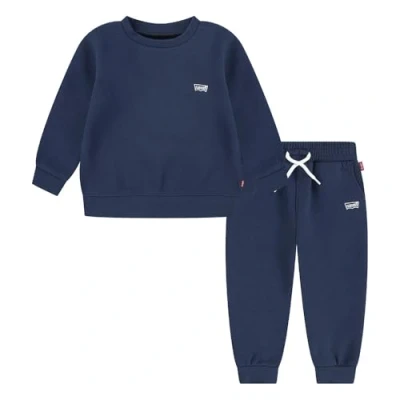 Abbildung von Levi&#039;s CORE Batwing CREW AND JOGG Trainingsanzug für Kinder, Größe: 86, Dress blues