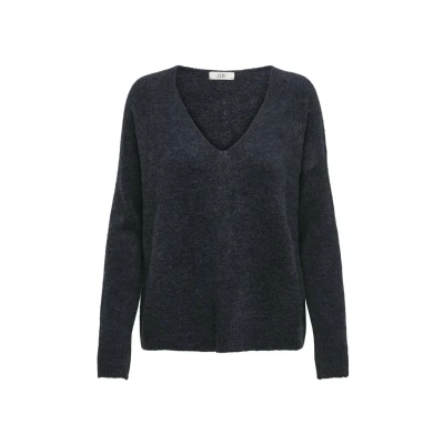 Abbildung von JDY Elanora Vneck NOOS Strickpullover, Damen, Größe: XS, Dunkelblau
