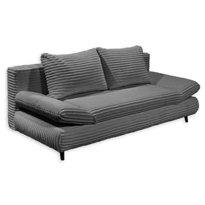 Abbildung von SUNNY 2 Bequemes Schlafsofa in Cord Optik mit Bettkasten, Anthrazit Ausziehbares Sofa Schlaffunktion und verstellbaren Armlehnen 212 x 76 (88) 101 cm (B/H/T)