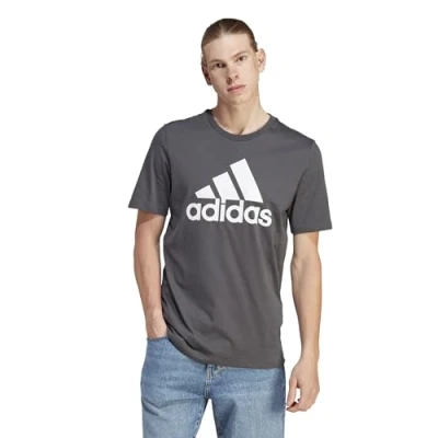 Abbildung von adidas Sportswear Essentials BIG LOGO Tshirt print, Herren, Größe: Small, Solid grey