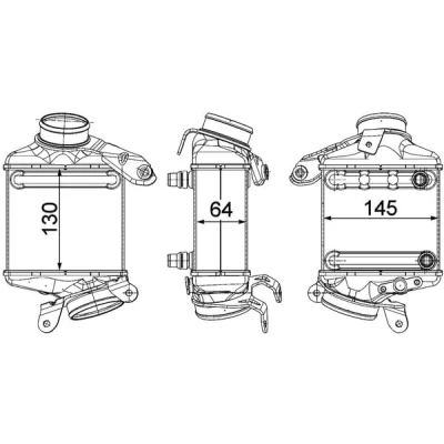 Abbildung von MAHLE ORIGINAL CI 186 000P Ladeluftkühler BMW: 5 Limousine, X5, Touring